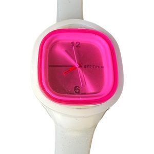 Santini wrist watch hot pink face